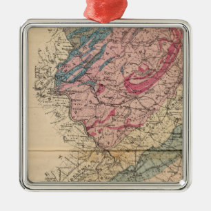 Ornamento De Metal Mapa Geological de New-jersey