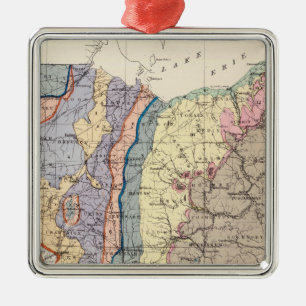 Ornamento De Metal Mapa Geological de Ohio