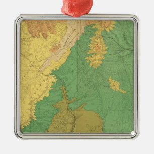 Ornamento De Metal Mapa Geológico Dos Terraços Mesozoicos