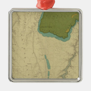 Ornamento De Metal Mapa geológico que mostra o Kanab