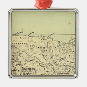 Ornamento De Metal Mapa litográfico da Jamaica