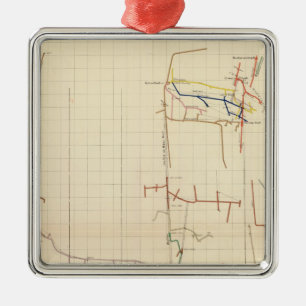 Ornamento De Metal Mapas Comstock de Minas Número V