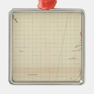 Ornamento De Metal Mapas de Comstock Mine Número I