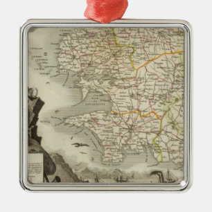 Ornamento De Metal Mapas do atlas da ilustração