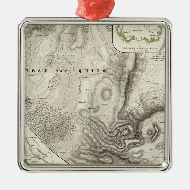 Ornamento De Metal Mapas geological variados (Frente)