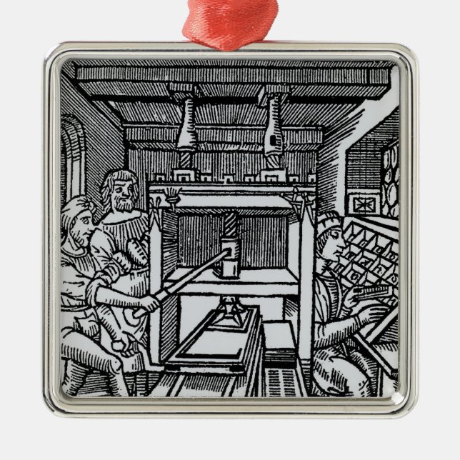 Ornamento De Metal Máquina impressora (Frente)