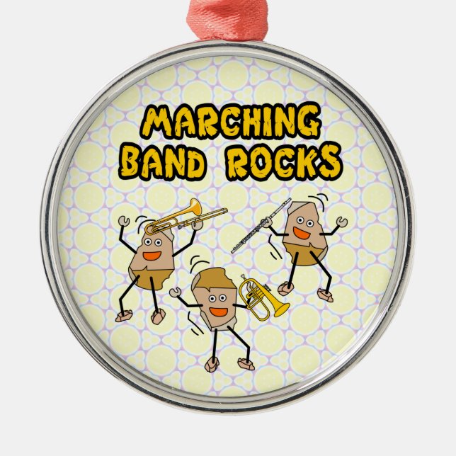 Ornamento De Metal Marching Banda Rocks Chaveiro (Frente)