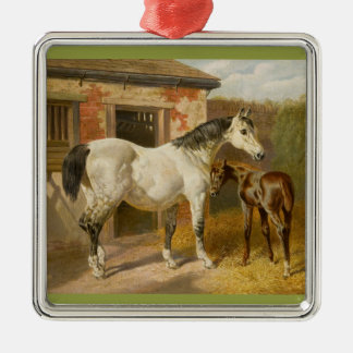 Ornamento De Metal Mare e galinha de raça pura