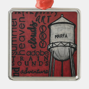 Ornamento De Metal Marfa Holiday Ornament