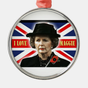 Ornamento De Metal Margaret Thatcher I Love Maggie