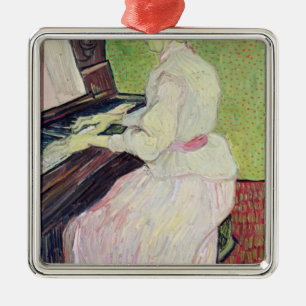 Ornamento De Metal Marguerite Gachet de Vincent van Gogh no piano