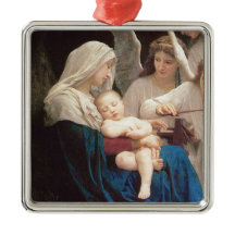 Maria Abençoada segurando Jesus com Anjos
