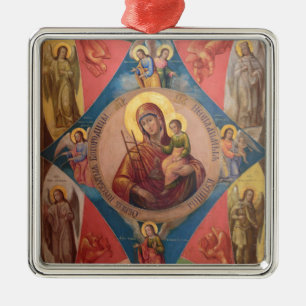 Ornamento De Metal Maria, Jesus e Anjos