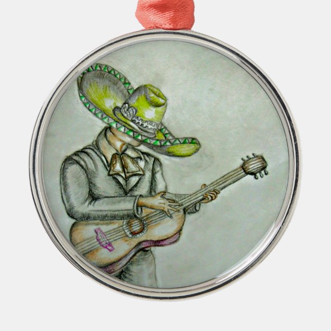 Ornamento De Metal mariachi (Frente)