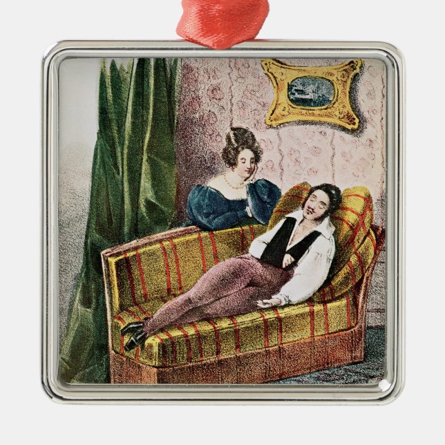 Ornamento De Metal Marie Dorval no papel do d'Hervey de Adele (Frente)