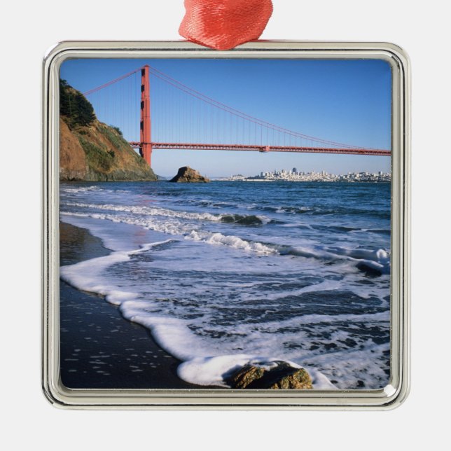 Ornamento De Metal Marin Headlands, Ponte Ouro; San San (Frente)