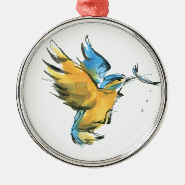 Ornamento De Metal Martim-pescador (Frente)