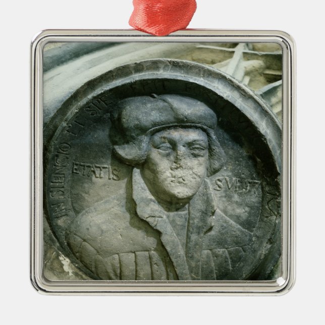 Ornamento De Metal Martin Luther envelhecido 57 com o Luther aumentou (Frente)