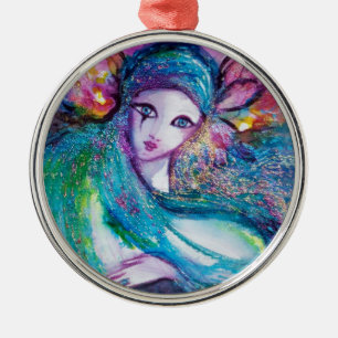 Ornamento De Metal MÁSCARA máscaras AZUIS/Venetian do mascarada