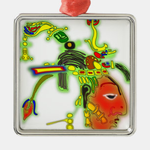 Ornamento De Metal Máscara Tribal de Pintura Divertida Rosto