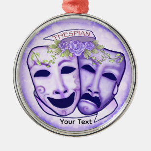 Ornamento De Metal Máscaras de Ator Roxo