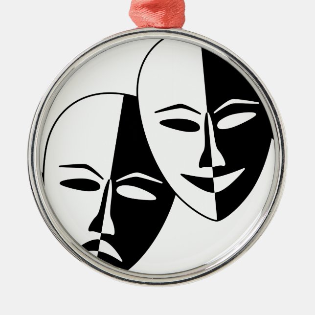 Ornamento De Metal Máscaras do teatro (Frente)