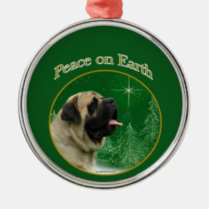 Ornamento De Metal Mastiff (afã) Paz