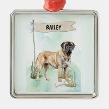 Mastiff Aquarela Cachorro Personalizado