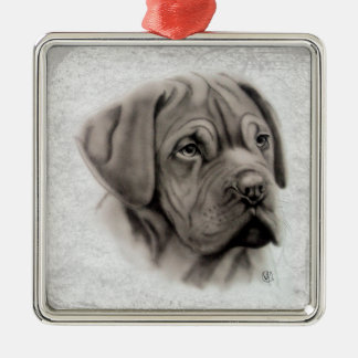 Ornamento De Metal Mastiff francês