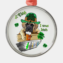 Ornamento De Metal Mastiff St Patricks Inglês
