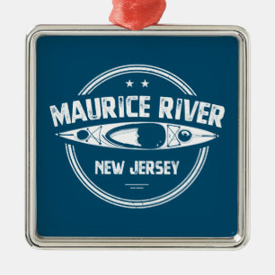Ornamento De Metal Maurice River New Jersey Kayaking