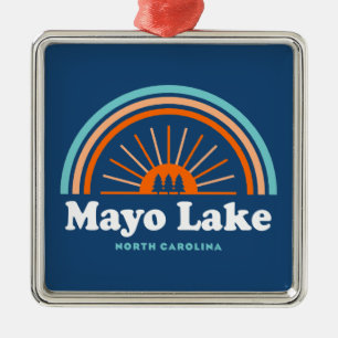 Ornamento De Metal Mayo Lake North Carolina Rainbow
