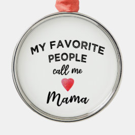 Ornamento De Metal Me Chame de MAMA Avó Matriarca Apelido de Família