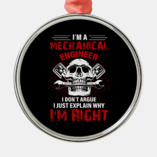 Ornamento De Metal Mecânico Sou Um Engenheiro Mecânico