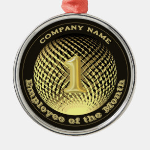 Ornamento De Metal Medalha de Funcionário do Mês da Empresa
