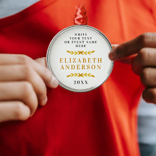 Ornamento De Metal Medalha de Sucesso de Formando Dourado na moda Cla