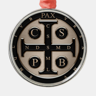 Ornamento De Metal Medalha do St. Benedict
