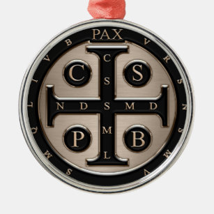 Ornamento De Metal Medalha do St. Benedict