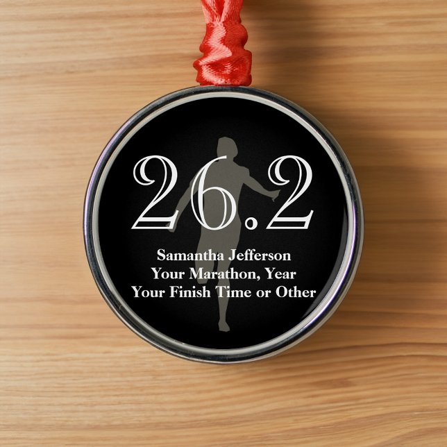 Ornamento De Metal Medalha Keepsasasasasasasakr 26.2 da Maratona Pers (personalized marathon runner medal)