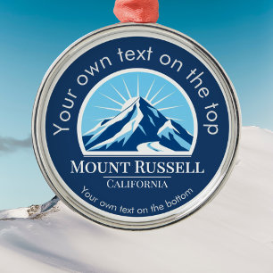 Ornamento De Metal Medalha Monte Russell Califórnia Sierra Nevada