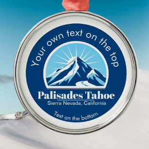 Ornamento De Metal Medalha Palisades Tahoe California