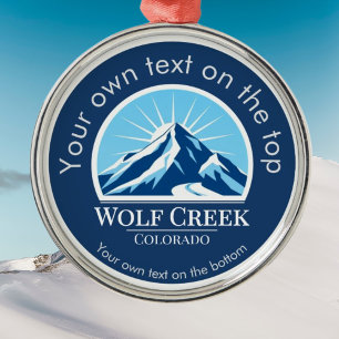 Ornamento De Metal Medalha Wolf Creek Colorado