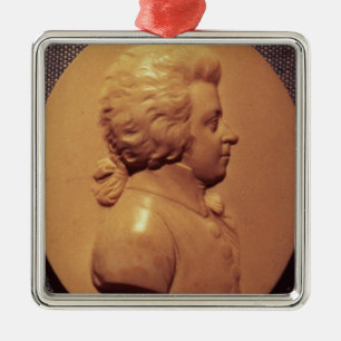 Ornamento De Metal Medalhão do retrato de Wolfgang Amadeus Mozart