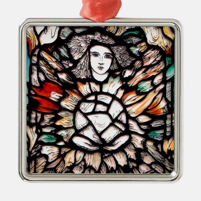 Ornamento De Metal Meditação em cores. (Frente)