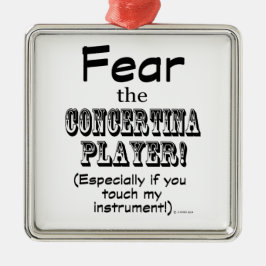 Ornamento De Metal Medo Do Jogador Da Concertina