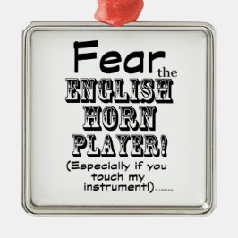 Ornamento De Metal Medo do Jogador do Corno Inglês