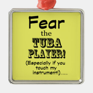 Ornamento De Metal Medo Do Jogador Tuba