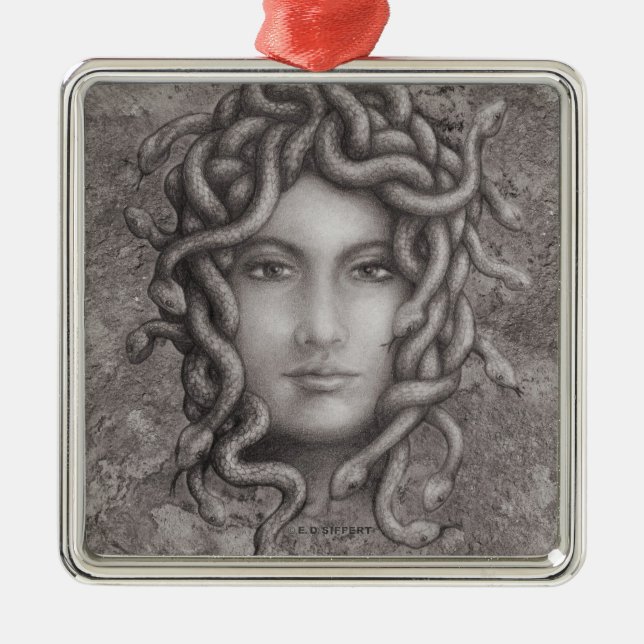 Ornamento De Metal Medusa (Frente)