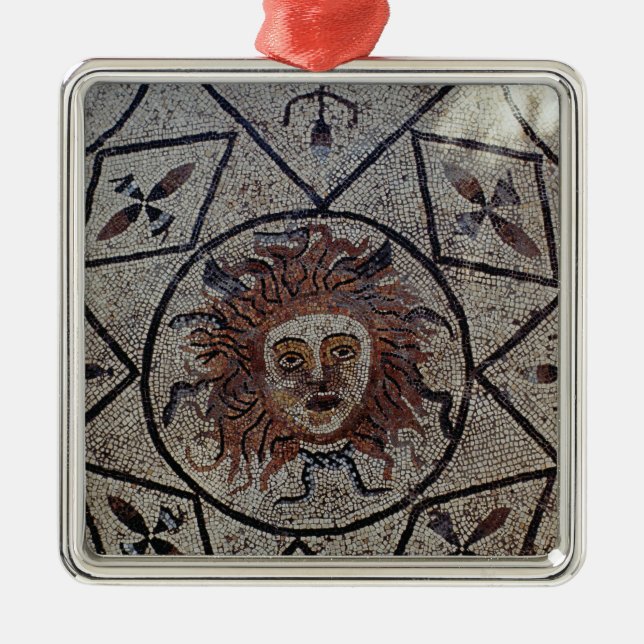 Ornamento De Metal Medusa, mosaico romano da casa de Orpheus (Frente)