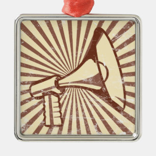 Ornamento De Metal Megafone